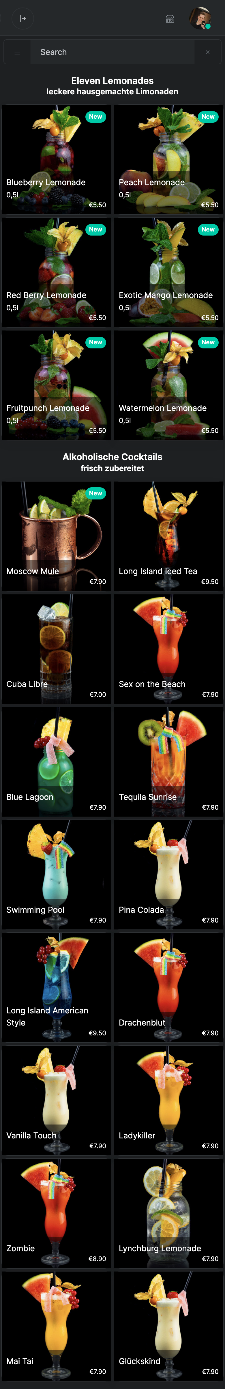 overa menu example desktop